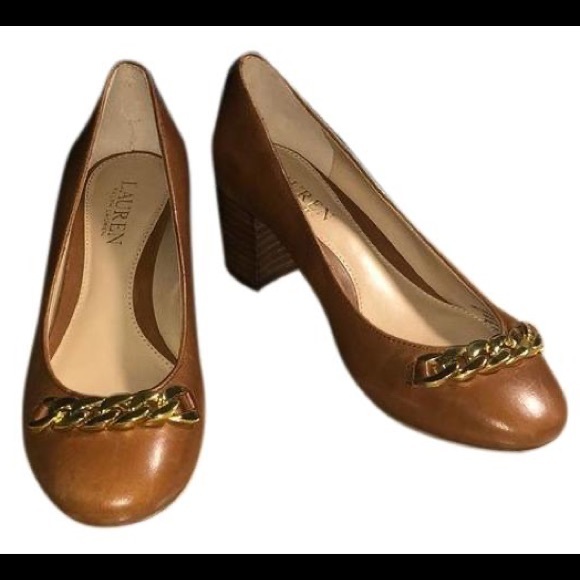 Ralph Lauren Chain Block Heel 8 - Picture 2 of 7